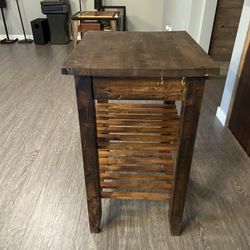 Natural Wood Kitchen Cart