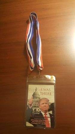 58th Presidential inauguration lanyard and badge Donald Trump