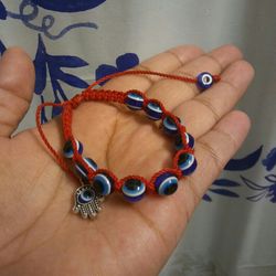 Evil Eye 10 Beads Plus Hamsa Hand 