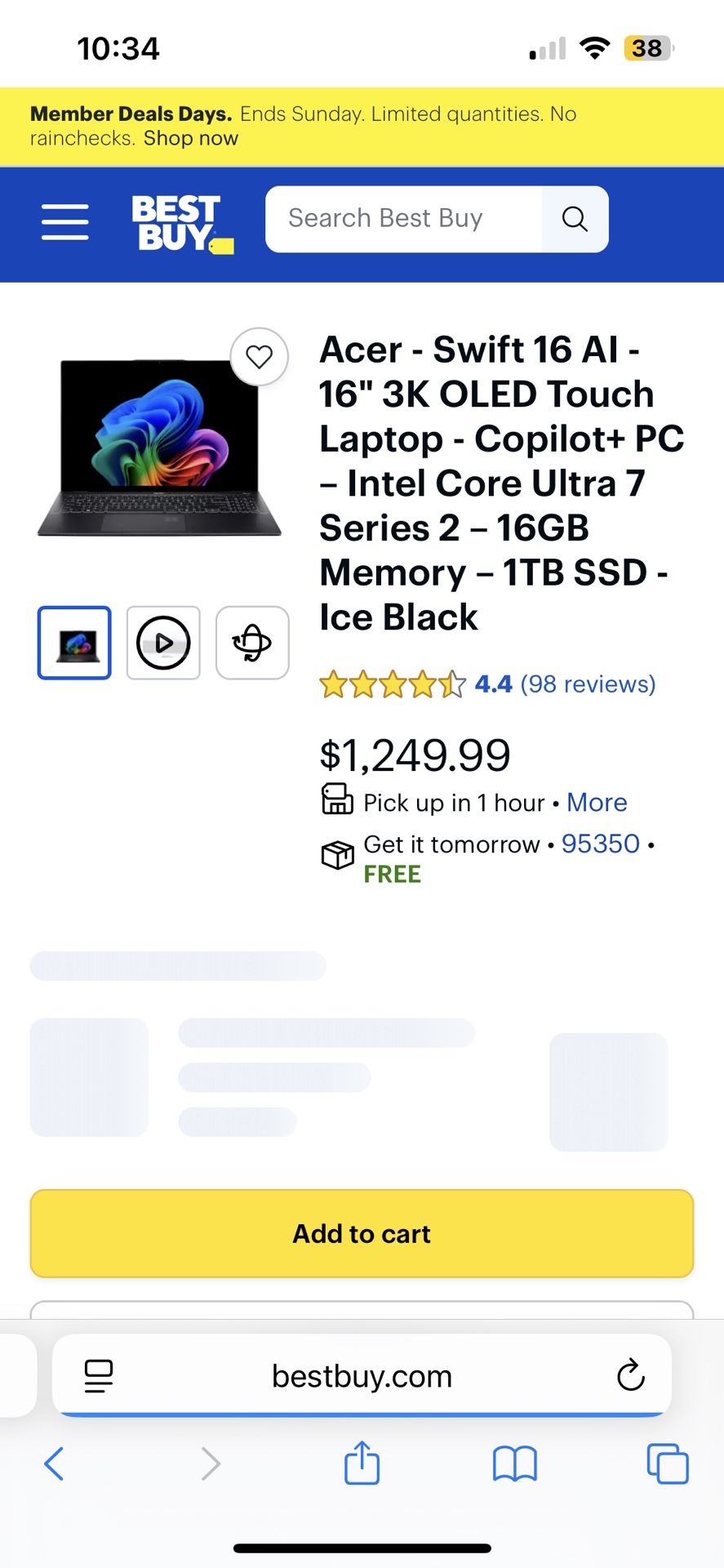 Acer Swift 16 AI Laptop