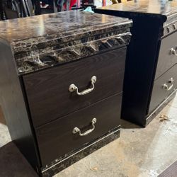 Queen Bed Frame & Matching Nightstands