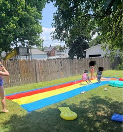 Backyard Water Slip and Slide