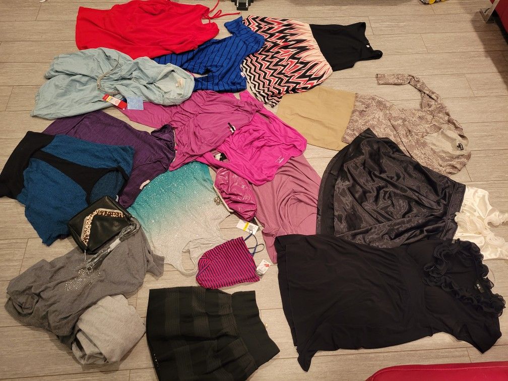 20 Piece A Lot Nwt Bundle Dresses Purses Skirts Tunic New Tanks