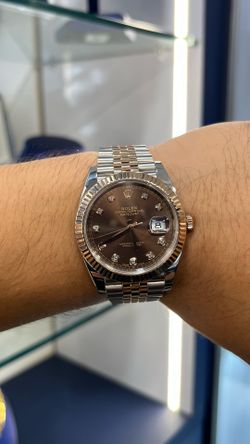 Rolex Datejust 41MM Chocolate Diamond 126331 Dial Watch on Two tone Jubilee Bracelet 2017