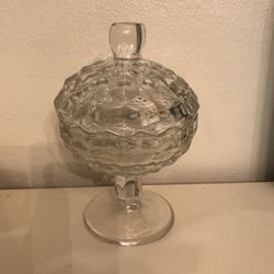 Vintage Fenton Glass Candy Dish w/ Lid