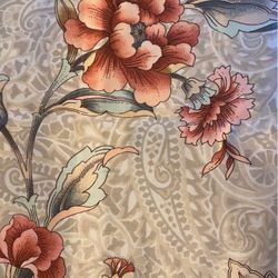 Fabric floral upholstery drapery curtain 1yd 34”long x14”wide unwashed cotton