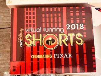 Run Disney 2018 Virtual Running Shorts 5K Metals The Incredibles Set still in wrapping