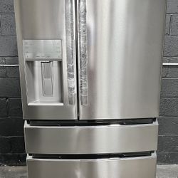NEW COUNTER-DEPTH 4-Door Refrigerator w/WATER+ICE 21.5cu.ft. 