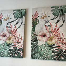 Pair Of Floral Paintings