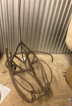 Wrought iron rocking chair base