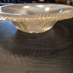 Vintage Glass Swirl Bowl 