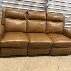 LEATHER POWER RECLINING SOFA