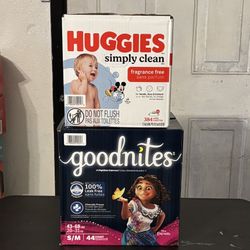 Goodnites(Underwear) & Huggies(wipes) bundle