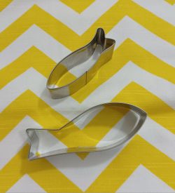 Fish Shaped Cookie Cutter, Stainless Steel X2