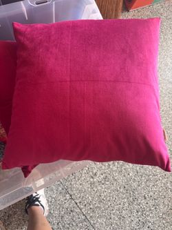 Hot pink and purple pillows 16x16
