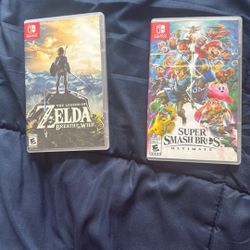 Super Smash Bros Ultimate and Zelda Breath of the Wild