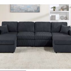 Black Sectional Sofa Brand New