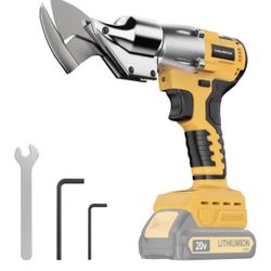 Cordless Sheet Cutter for DE-WALT 20V Max Battery, Electric Metal Shears with 360° Pivoting Head, Maximum Torque 221 Ft-Lbs, Brushless Scissors for St