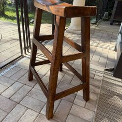 Bar Stools - Handmade Solid Wood 3 Chairs
