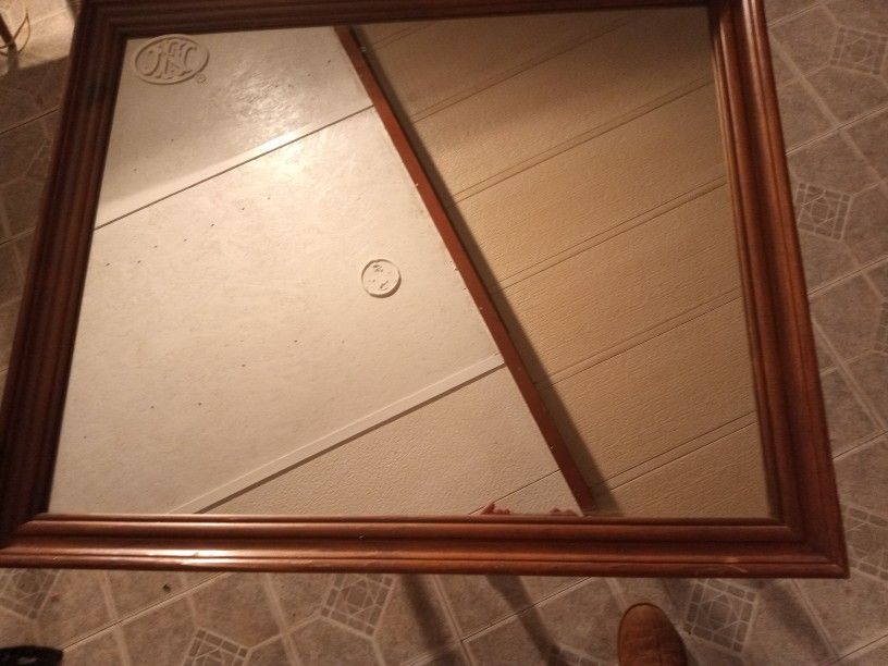 Antique Mirror And Frame