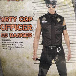 Dirty cop officer Halloween costume New size Medium