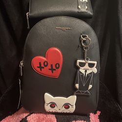Authentic Brand New With Tag. KARL LAGERFELD   Wallet, And Backpack.