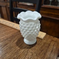 Hobnail Crimped Small Vase