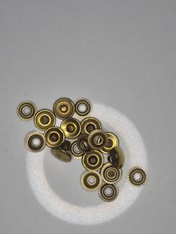 Line 24 Heavy Duty Snaps 5/8" Antique Brass 1/4" Post Leather 10 Sets