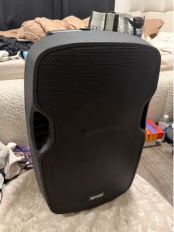 Gemini Sound AS-15TOGO portable battery-powered Bluetooth PA speaker — 50W peak, 15" woofer, 5-8 hr battery