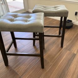 Set of two (2) grey 25” bar stool