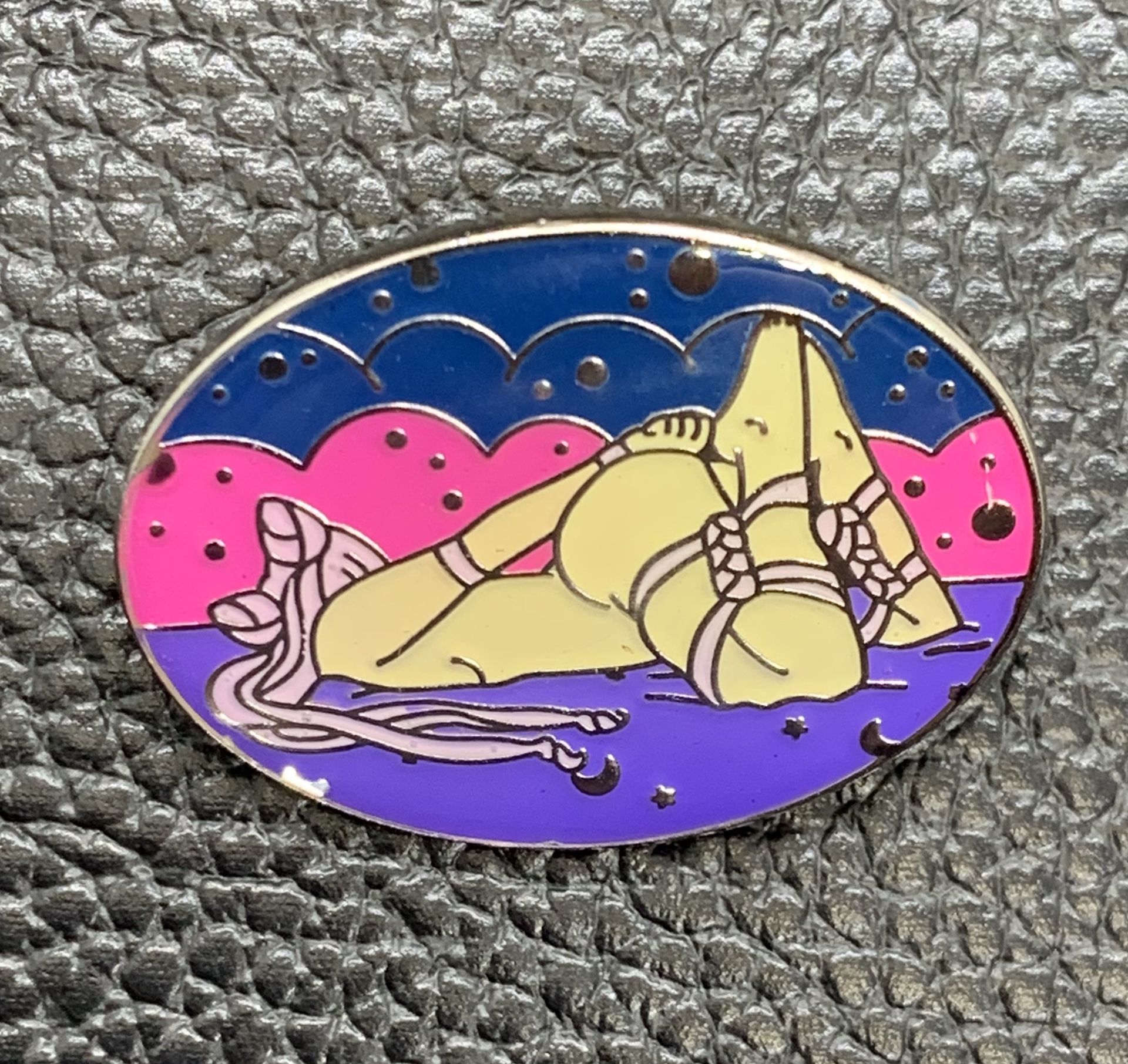 Anime Girl Enamel Pin Shibari Rope Ecchi Hentai