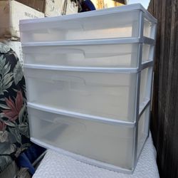 4 Drawer White Organizer 
