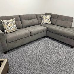 Grey Oversized L Shape Sectional Sofa/Couch | Same Day Delivery