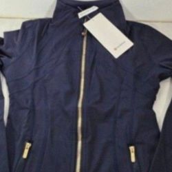Navy Blue Lululemon Jacket Gold Zipper - Size 4