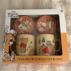 Disney Winnie The Pooh Mugs/Ceramic Coasters 