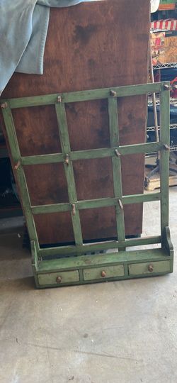 Mounted European tech and harness rack vintage/antique