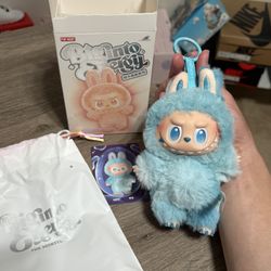 🩵🤍AUTHENTIC POPMART  The Monster Big Into Energy Plush Labubu - Hope Blue