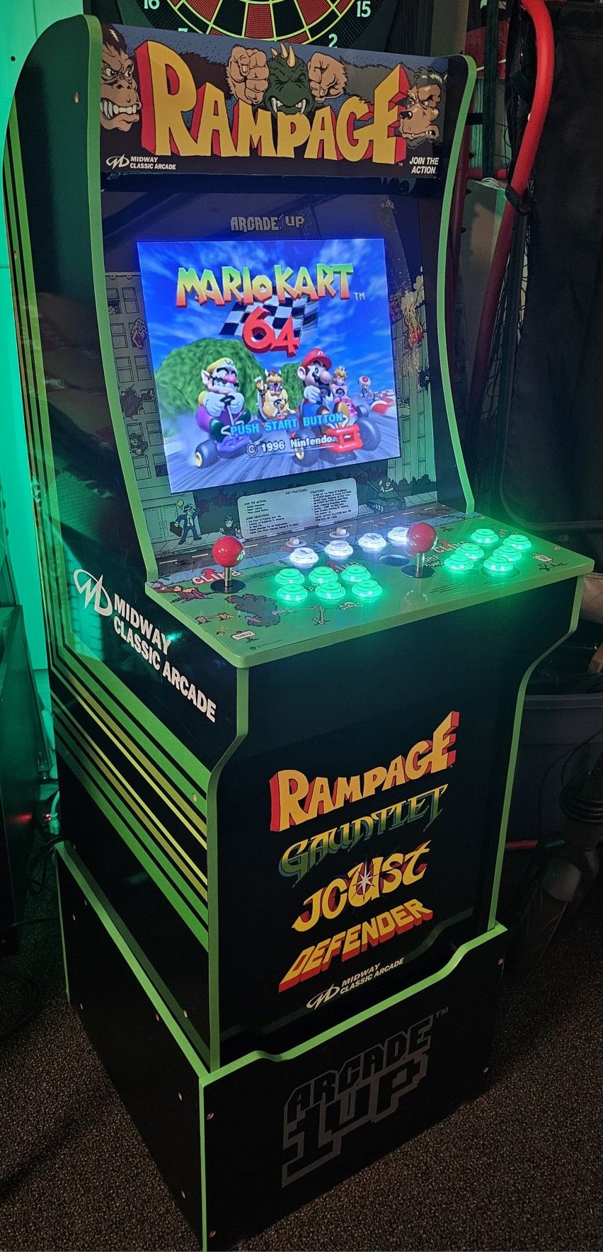 Customized Rampage Arcade 1up With 12,000 Games