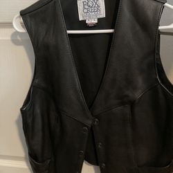 Fox Creek Leather Women’s Laced Motorcycle Vest
