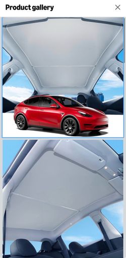 Tesla Model Y Glass Roof Sunshade Sunroof Retractable Sunshade Heat Insulation Roof Window Sun Protection Grey