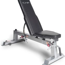 CAP Barbell Deluxe Utility Weight Bench Silver