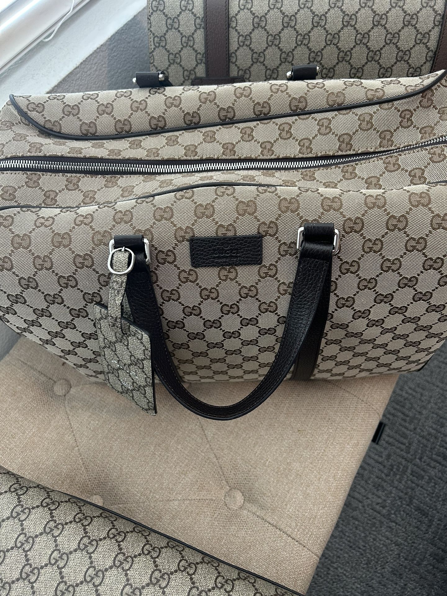 Authentic Gucci Duffle Bag, Beige GG