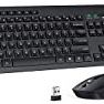  Wireless Keyboard and Mouse Set, Wireless Mouse and Keyboard with USB Receiver, 2.4 GHz Wireless Keyboard for PC Desktop Laptops, 14 Additional Keys,