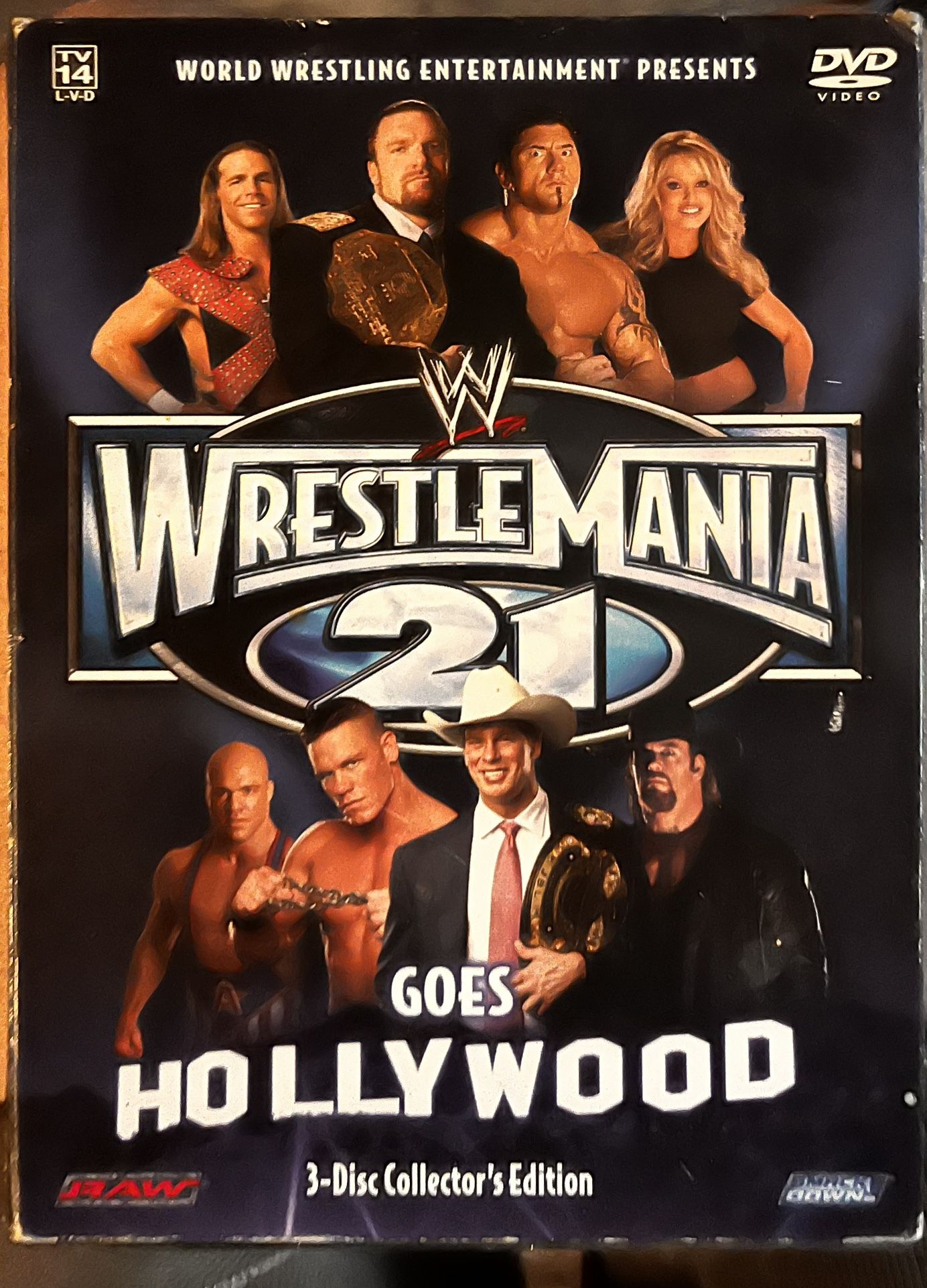WrestleMania 21 Goes Hollywood 3 Disc Collectors Edition Dvd Video