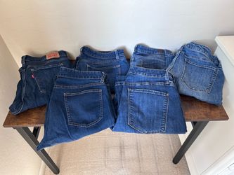 Women’s Jeans Lot Of 6 Sizes 10 12 & 14