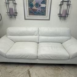 White Leather Couch