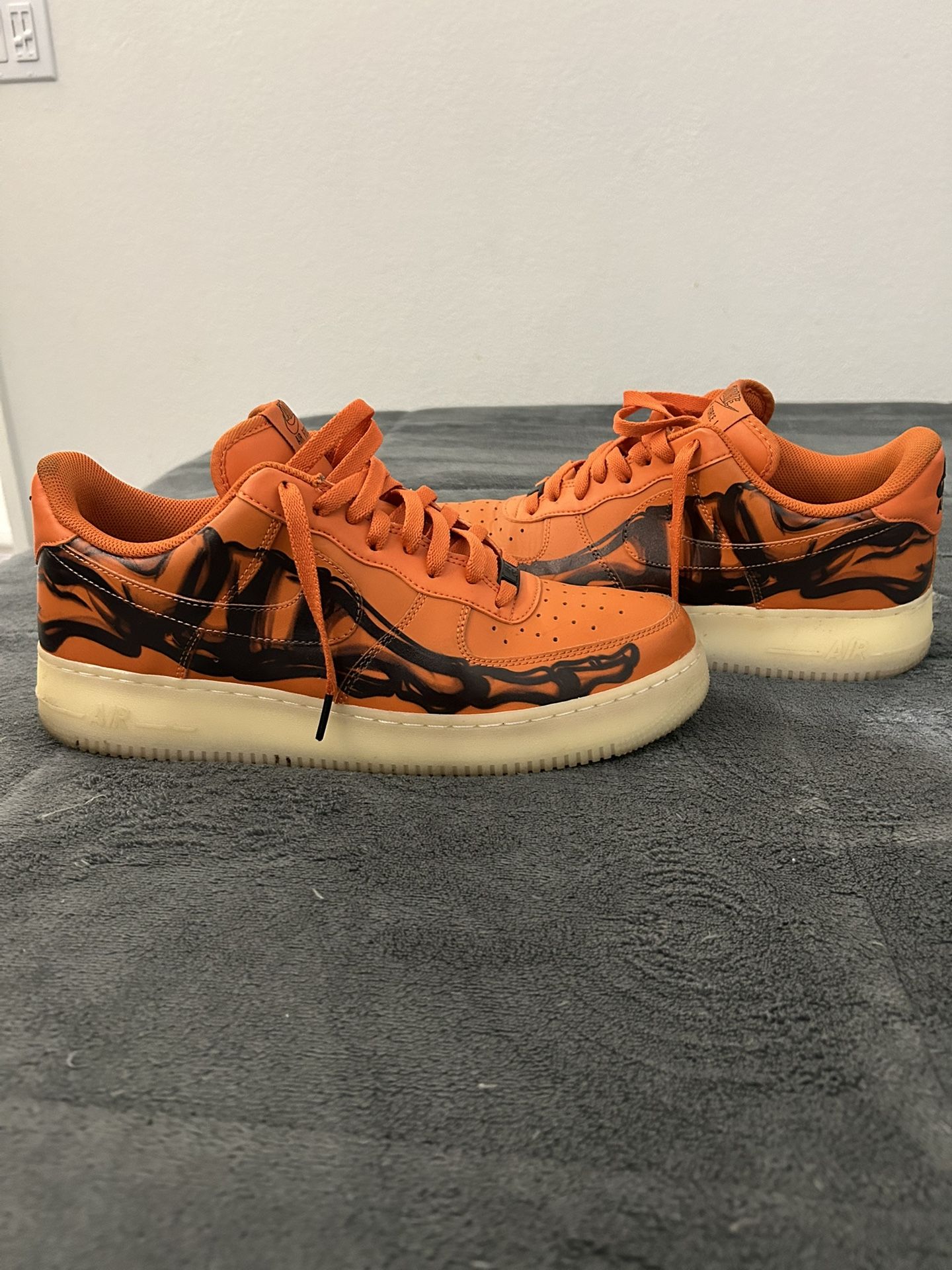 Nike Air Force Low Orange Skeleton Halloween (2020) - Main Image