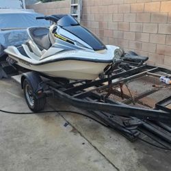 2004 Honda Aquatrax R12 With Zieman Double Ski Trailer 