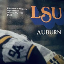 1980 LSU vs Auburn Game Day Program 