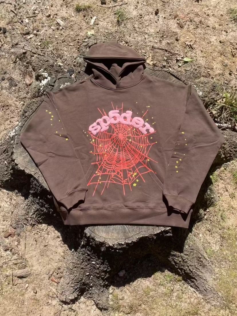 Sp5der Hoodie Brown (Streetwear -All Sizes)